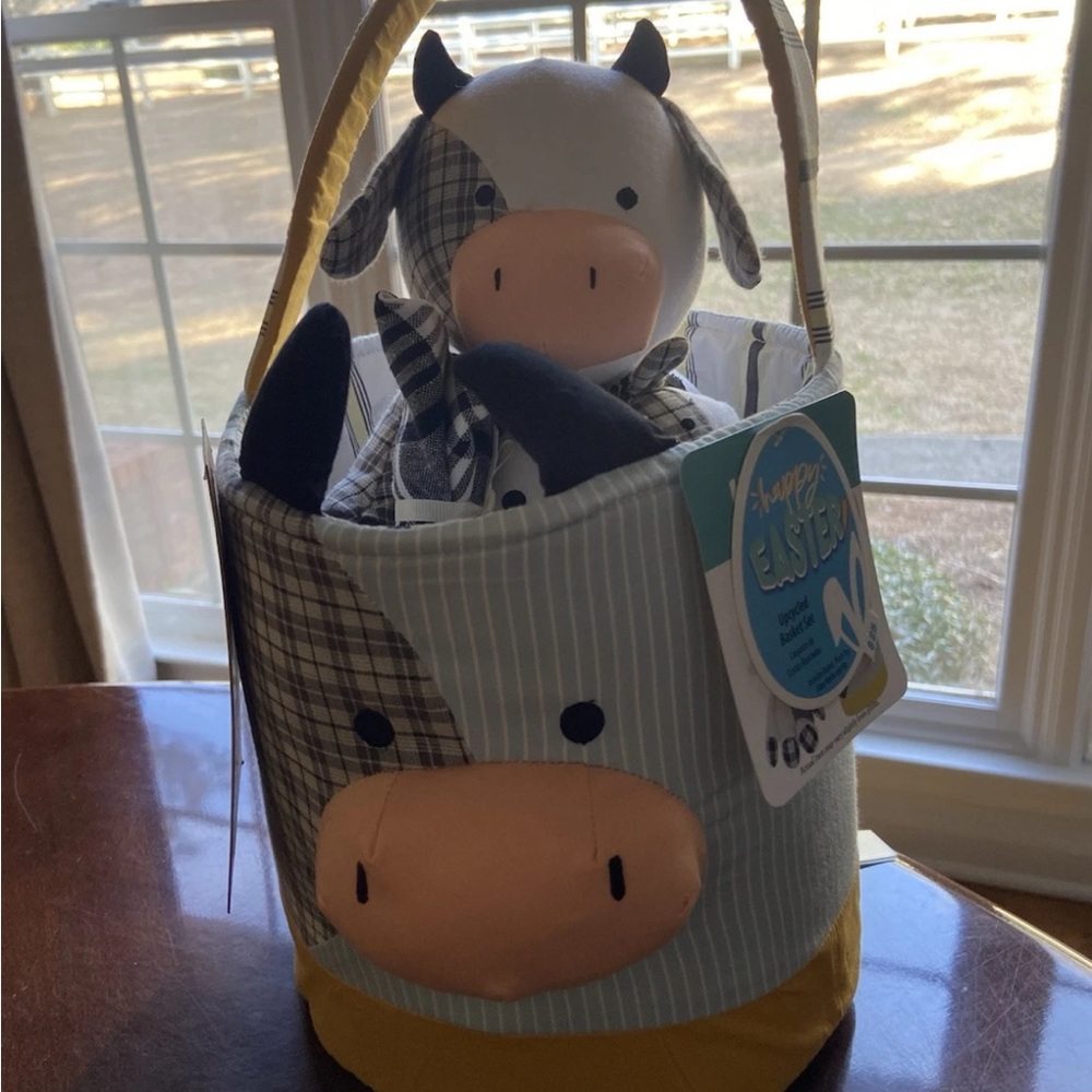 Cow Plush Basket set 4 items